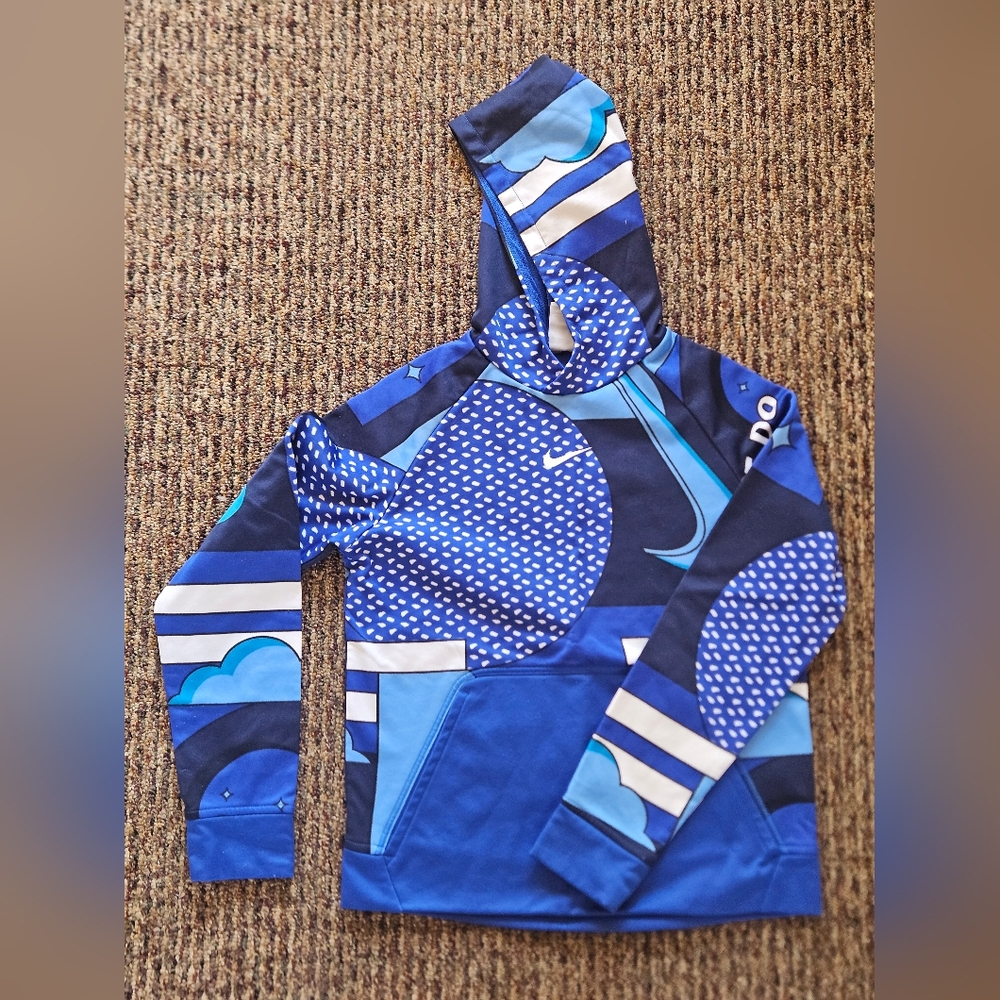 Nike Kids Blue Patterned Sweatshirt